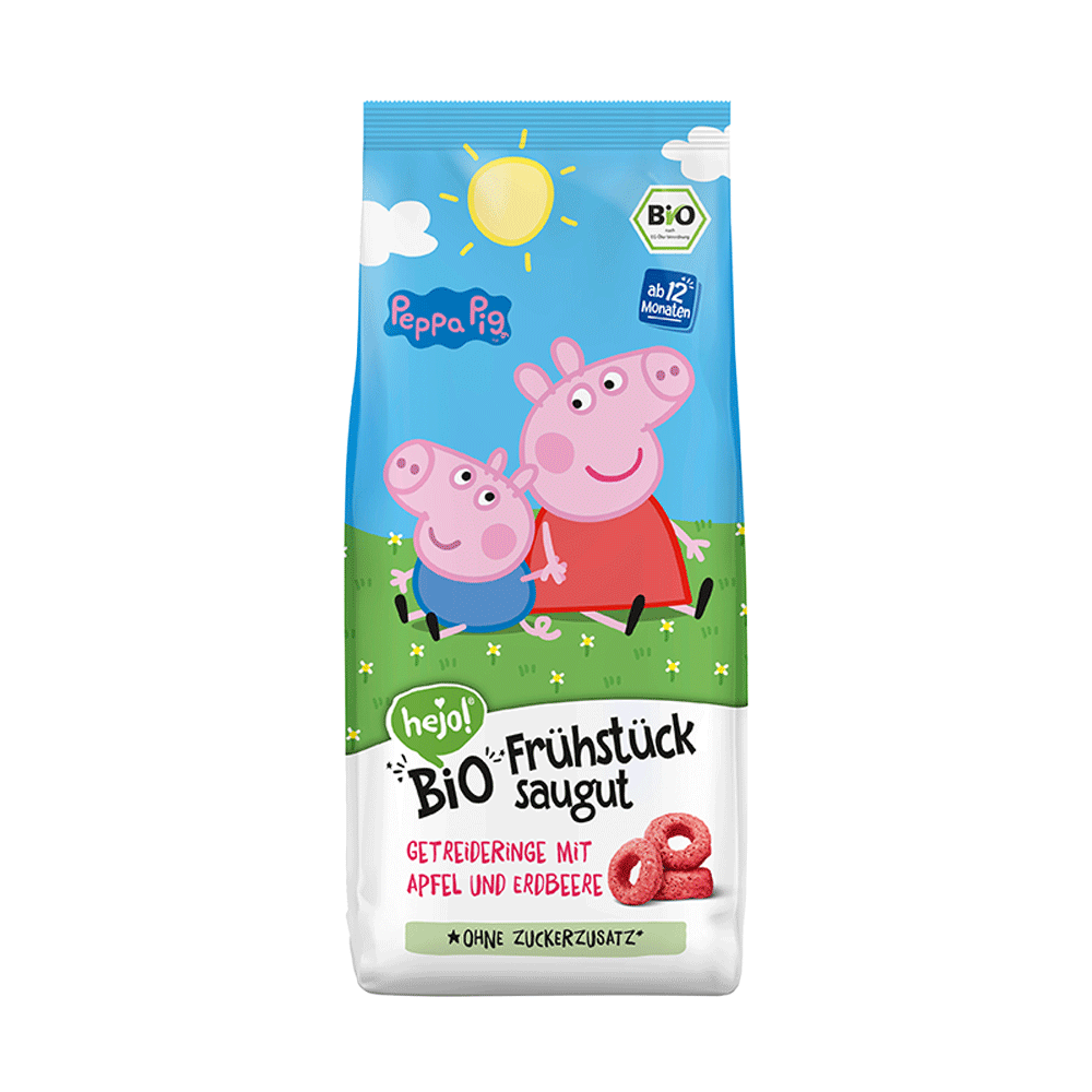Bild: Pure & Fun Frühstück Saugut Getreideringe mit Apfel und Erdbeere