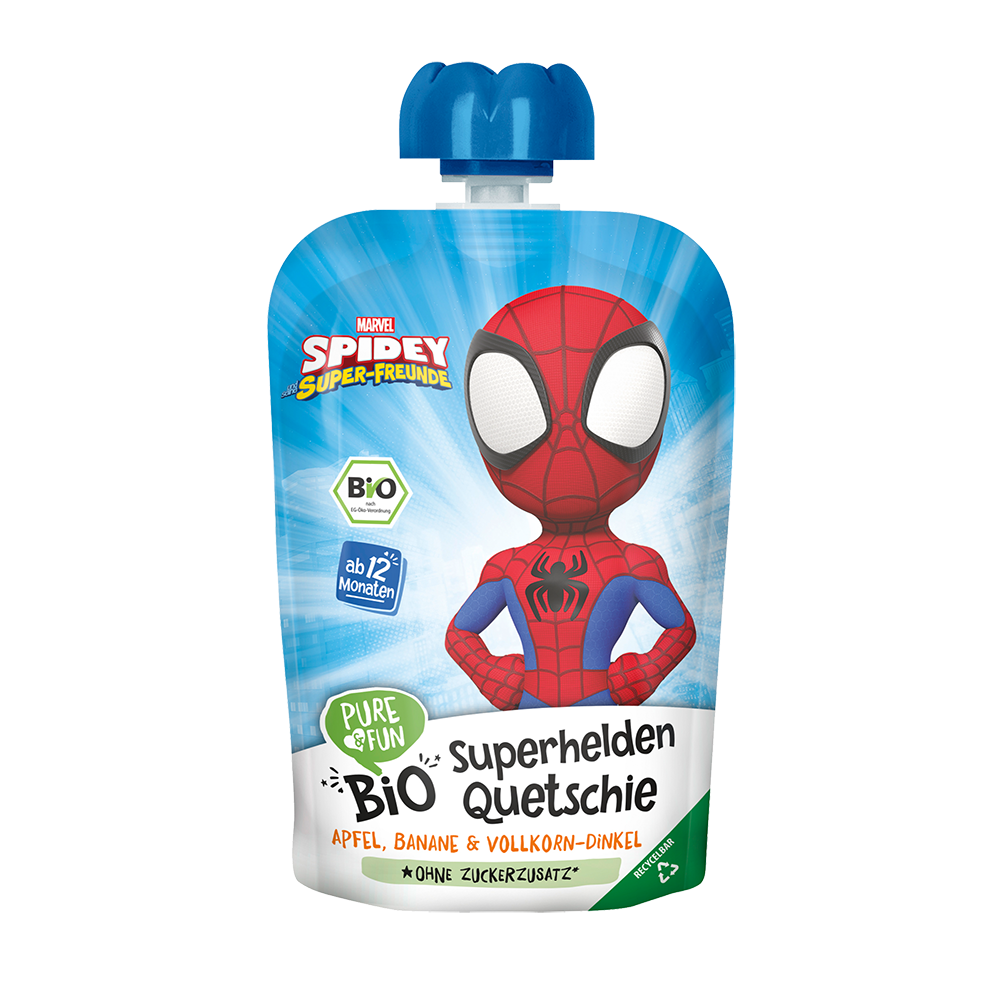 Bild: Pure & Fun Quetschie BIO Spidey Superhelden 