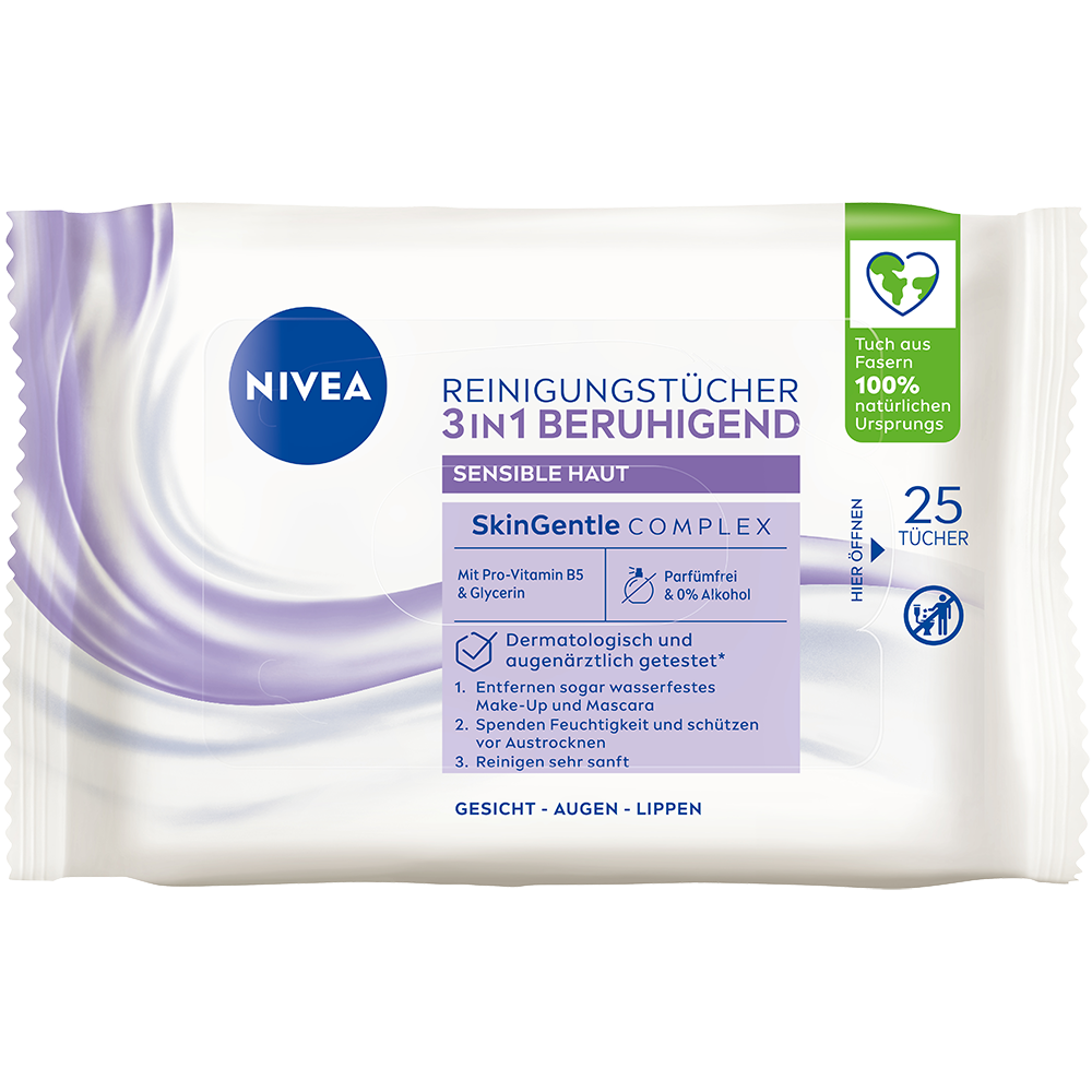Bild: NIVEA 3in1 Reinigungstücher Beruhigend 