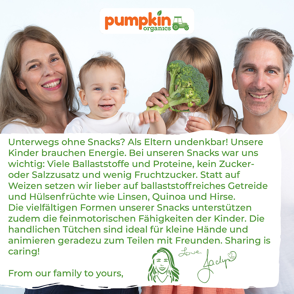 Bild: pumpkin organics Bio Kichererbsen Sterne mit Mais und Kürbis