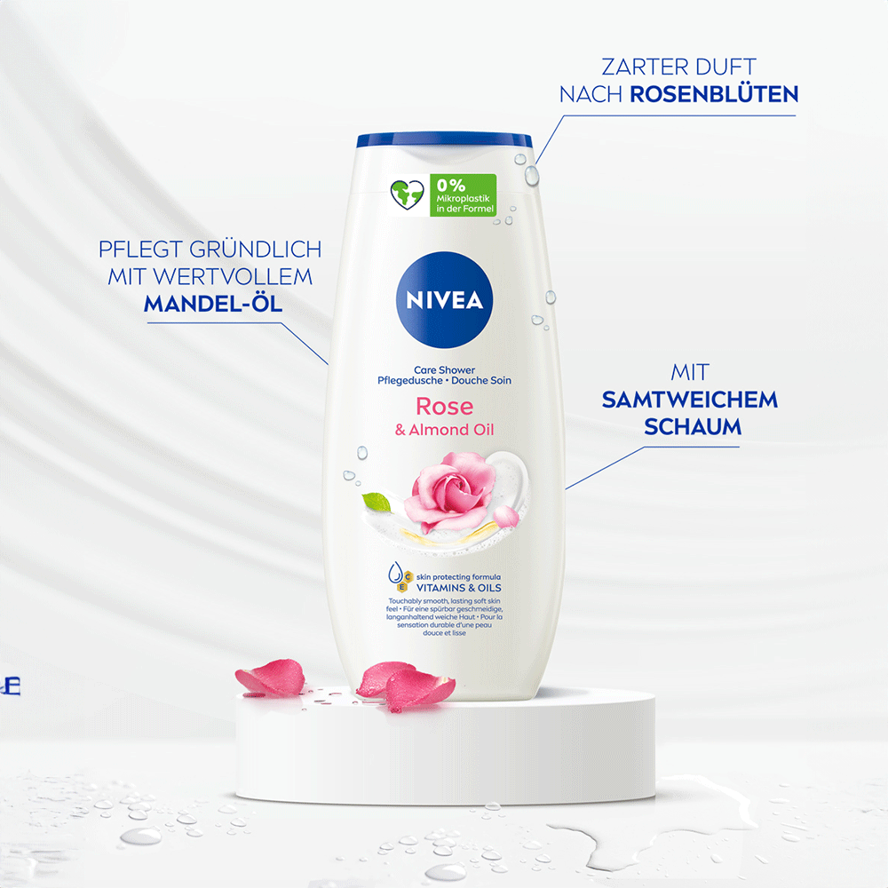 Bild: NIVEA Pflegedusche Rose und Mandelöl