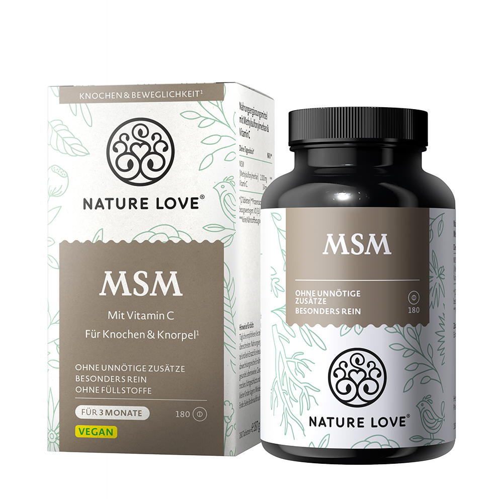 Bild: NATURE LOVE MSM mit Vitamin C 