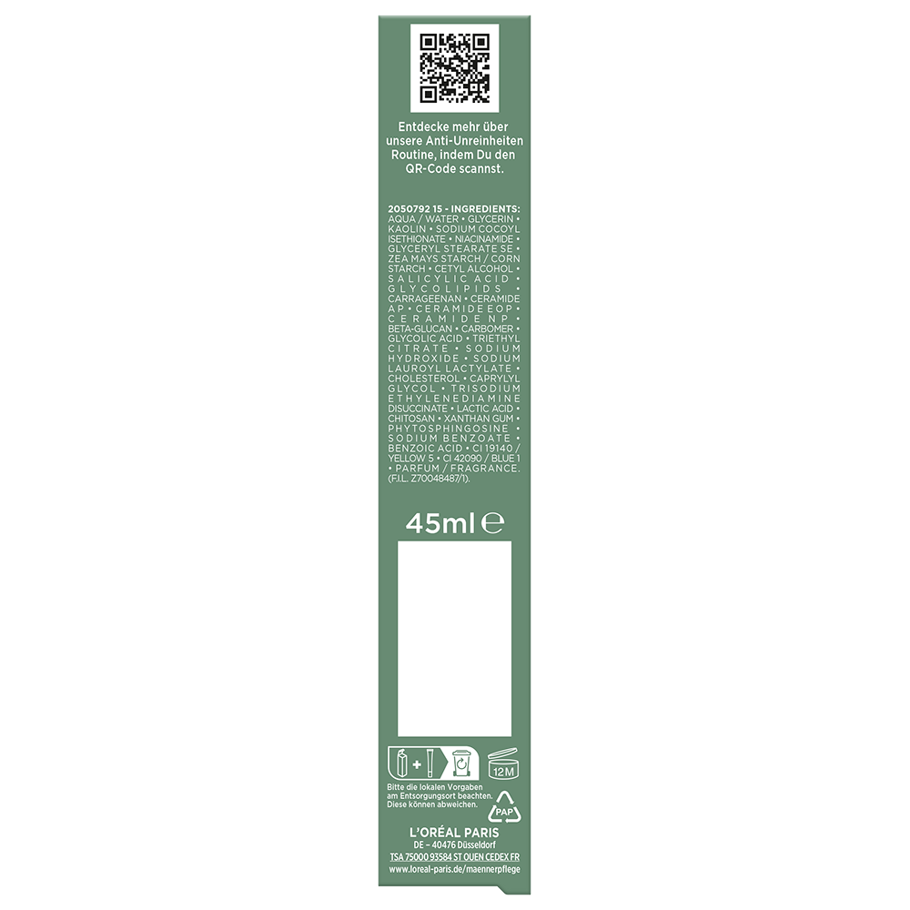 Bild: L'ORÉAL PARIS MEN EXPERT Derma Control S.O.S. 2in1 Anti-Pickel Paste 
