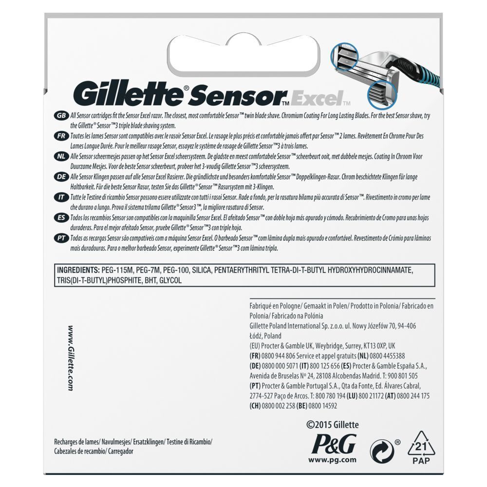 Bild: Gillette Sensor Excel Rasierklingen 