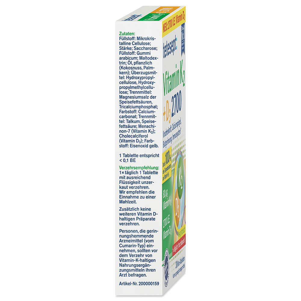 Bild: tetesept: Vitamin K2 + D3 2700 