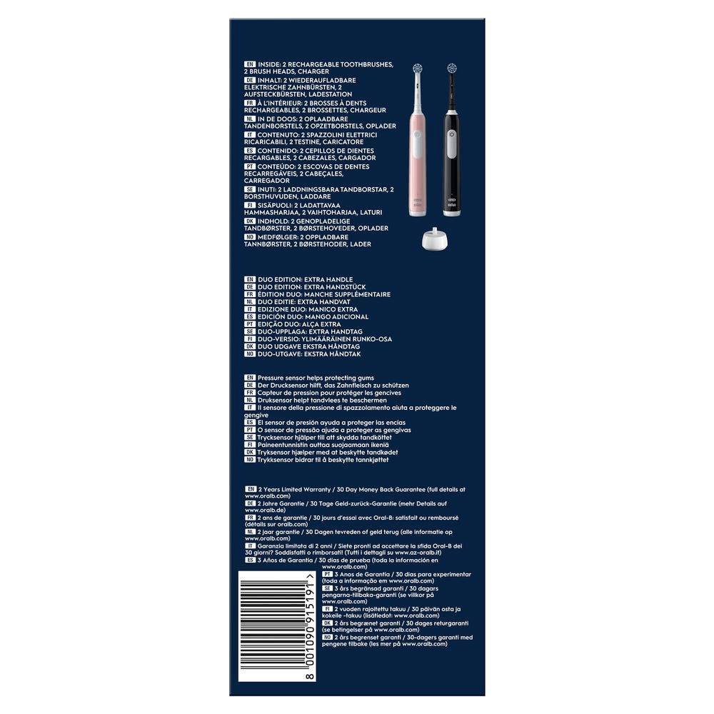 Bild: Oral-B Pro Series 1 Duopack Elektrische Zahnbürsten, Rosa/Schwarz