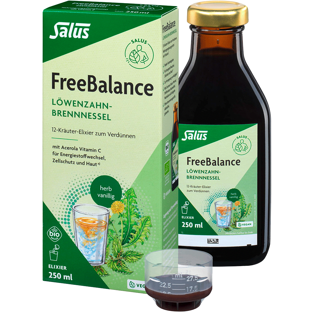 Bild: Salus FreeBalance Löwenzahn Brennessel 12 Kräuter Elixier zum Verdünnen 