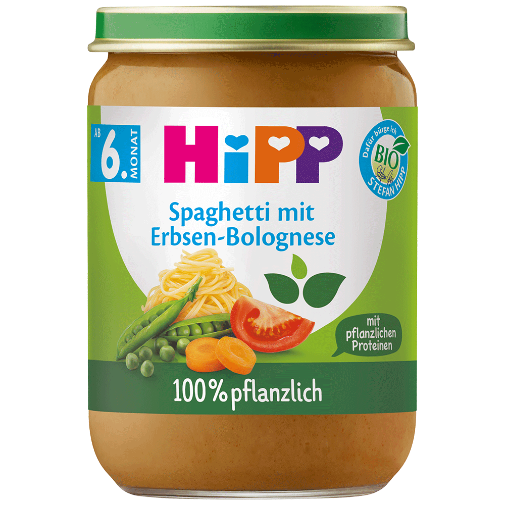 Bild: HiPP Spaghetti mit Erbsen Bolognese 