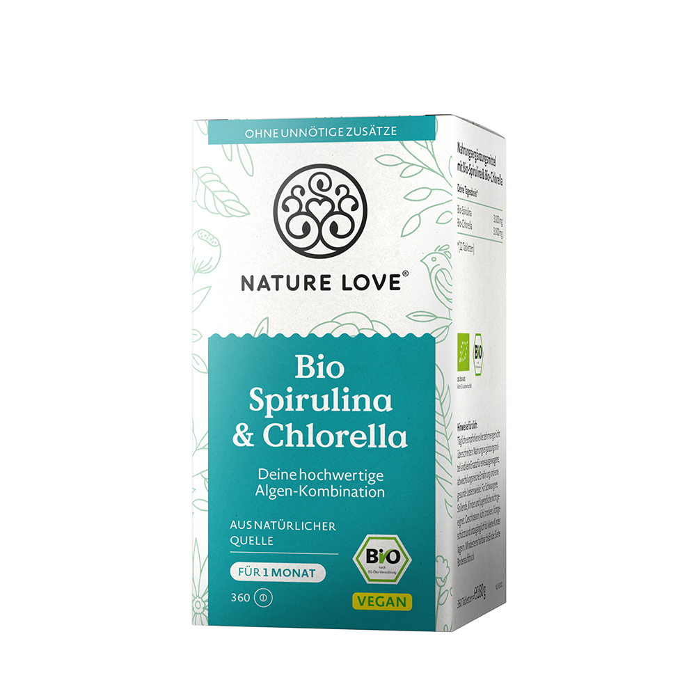 Bild: NATURE LOVE Bio Spirulina & Chlorella 