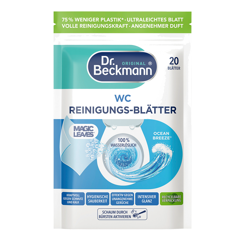 Bild: Dr. Beckmann Magic Leaves WC Reinigungsblätter Ocean Breeze