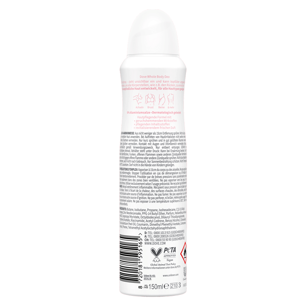 Bild: Dove Deo Spray Whole Body Himbeere 