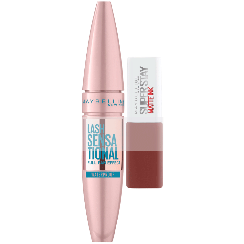 Bild: MAYBELLINE Mascara Set Lash Sensational + Matte Ink Mini Lippenstift 
