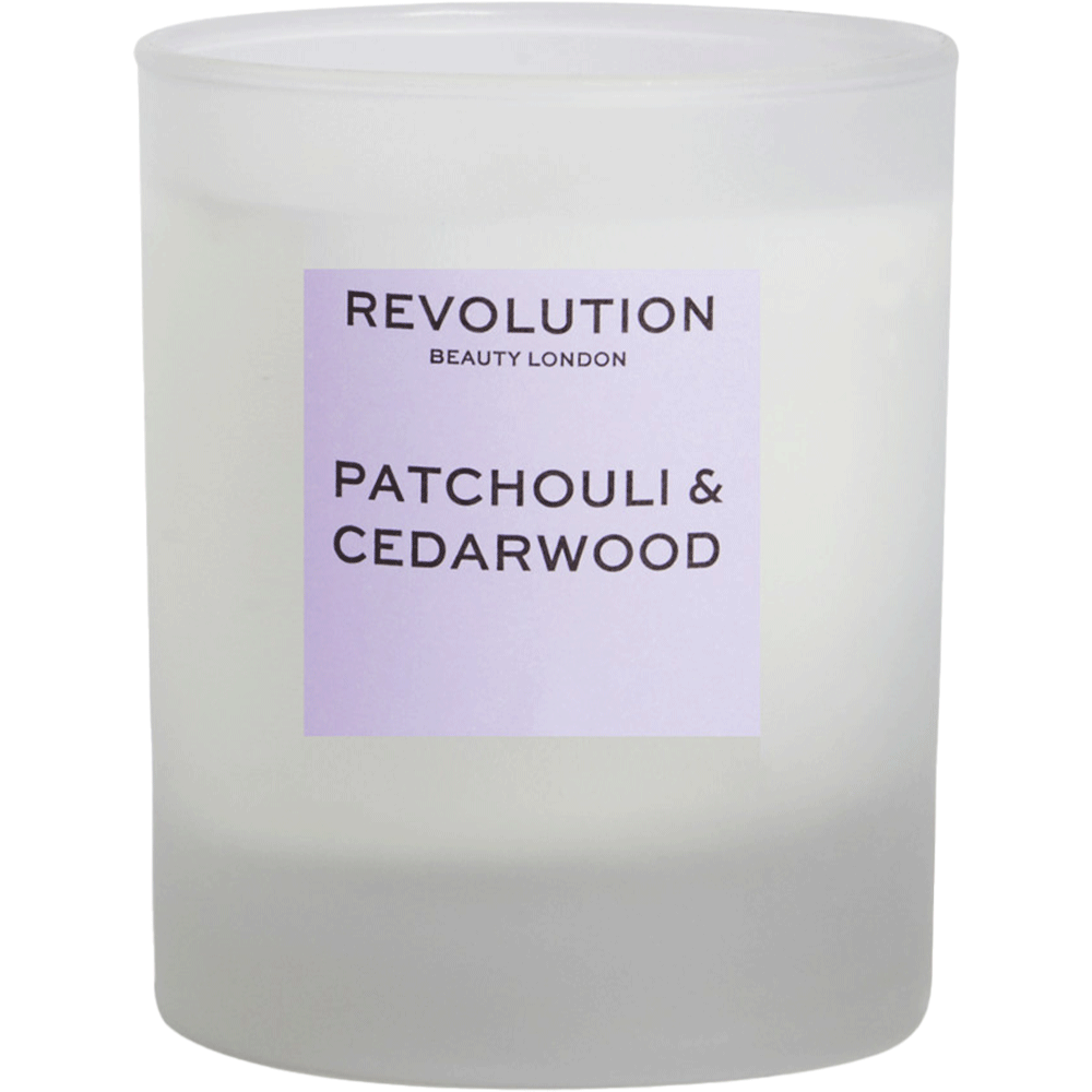 Bild: Revolution Duftkerze Patchouli & Cedarwood