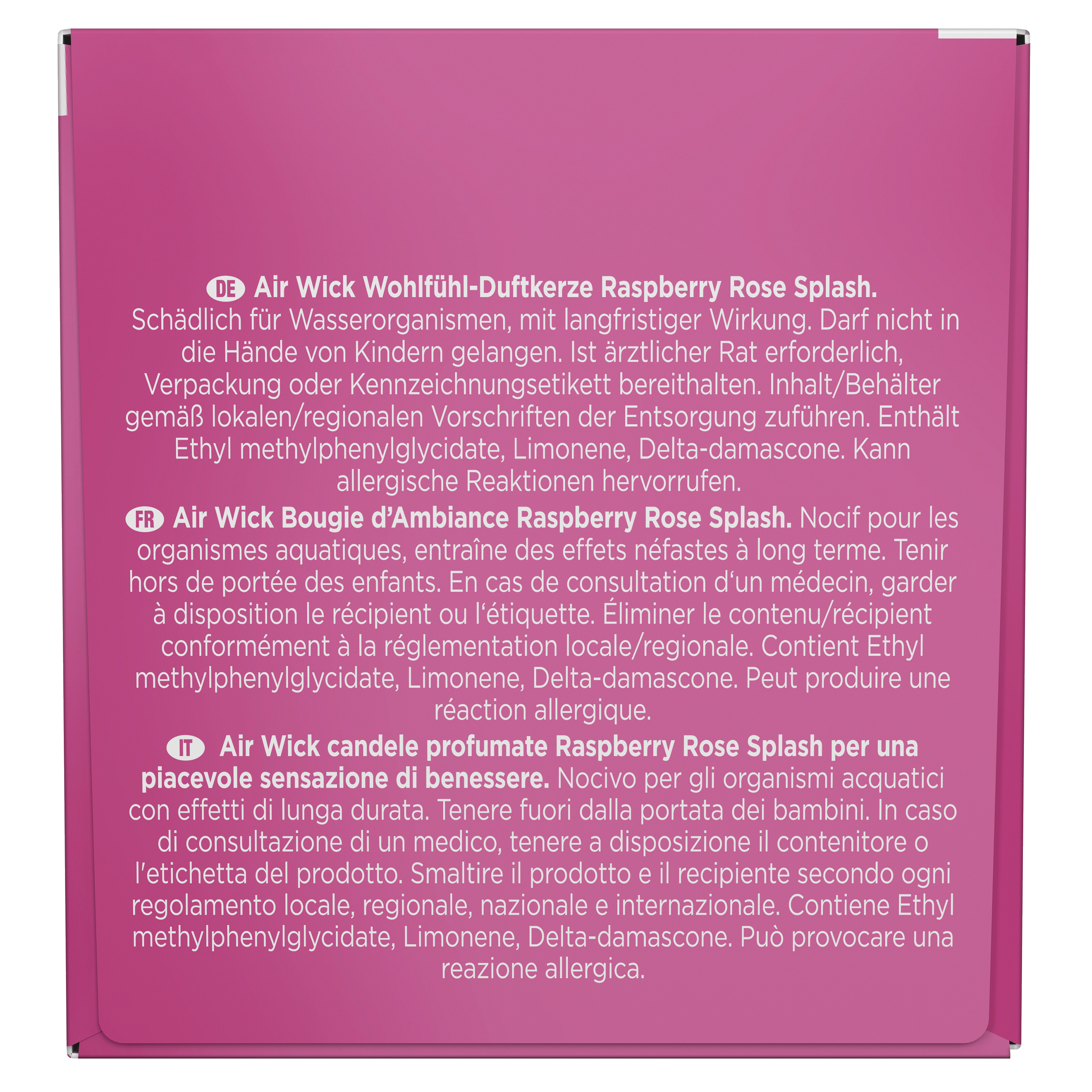 Bild: AIRWICK Wohlfühlkerze Raspberry Rose Splash