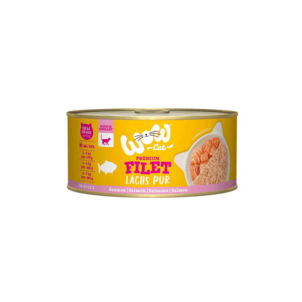 Bild: WOW Cat Premium Filet Lachs Pur 