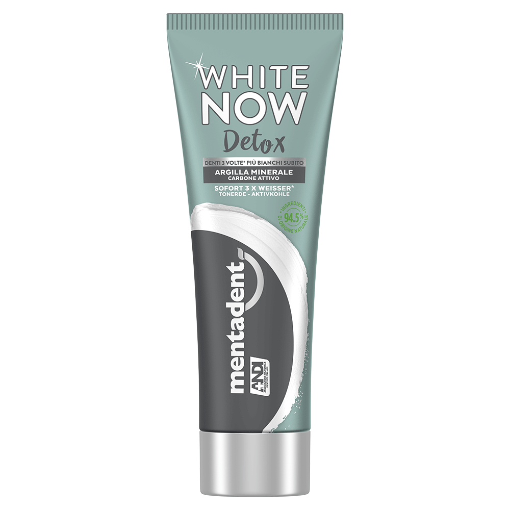 Bild: mentadent Zahncreme White Now Detox