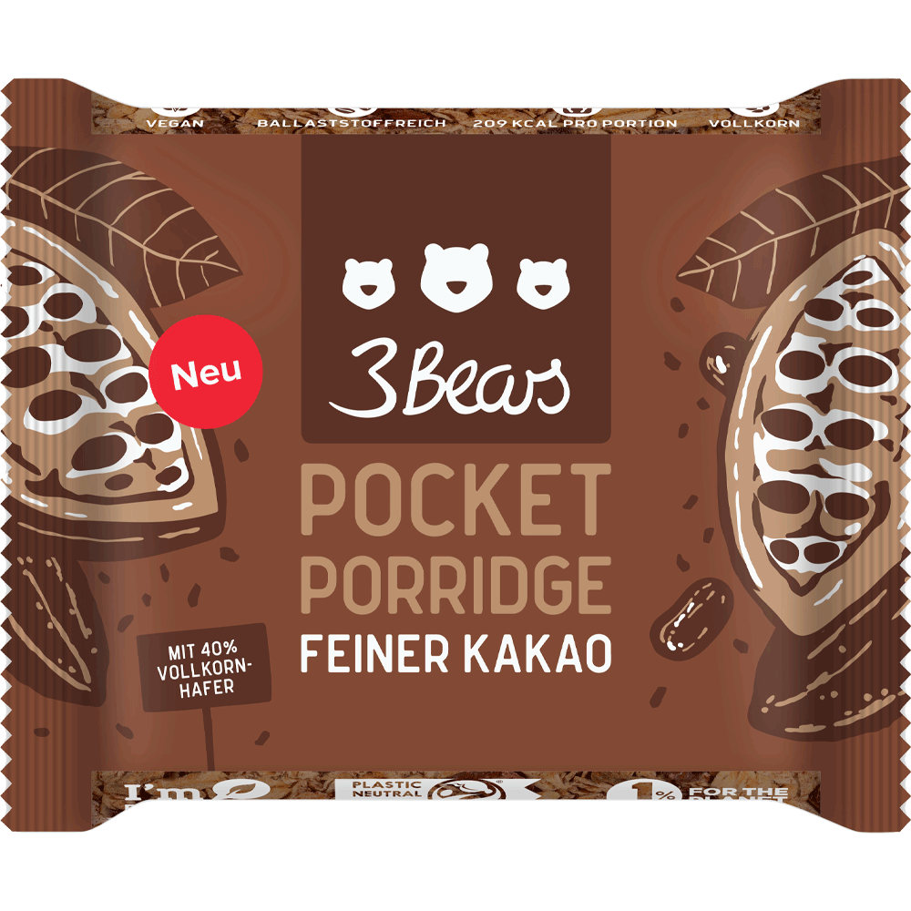 Bild: 3Bears Pocket Porrdige Feiner Kakao