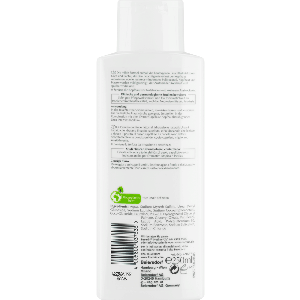 Bild: Eucerin Dermo Capillaire Urea Shampoo Kopfhautberuhigend 