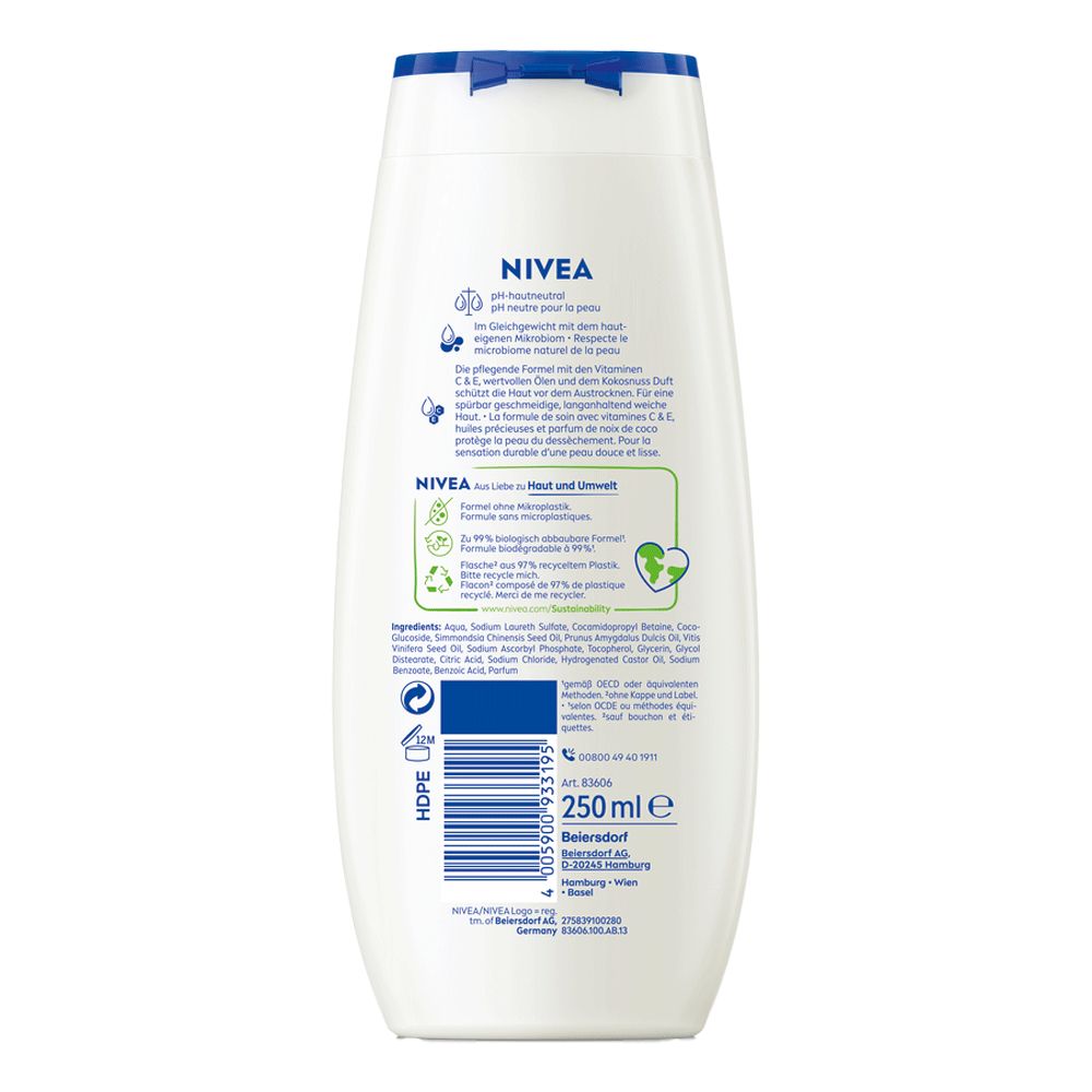 Bild: NIVEA Pflegedusche Kokosnuss und Jojoba Öl