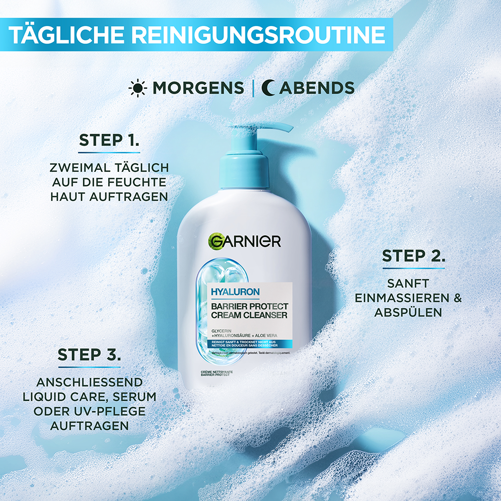 Bild: GARNIER Hyaluron Barrier Protect Cream Cleanser 