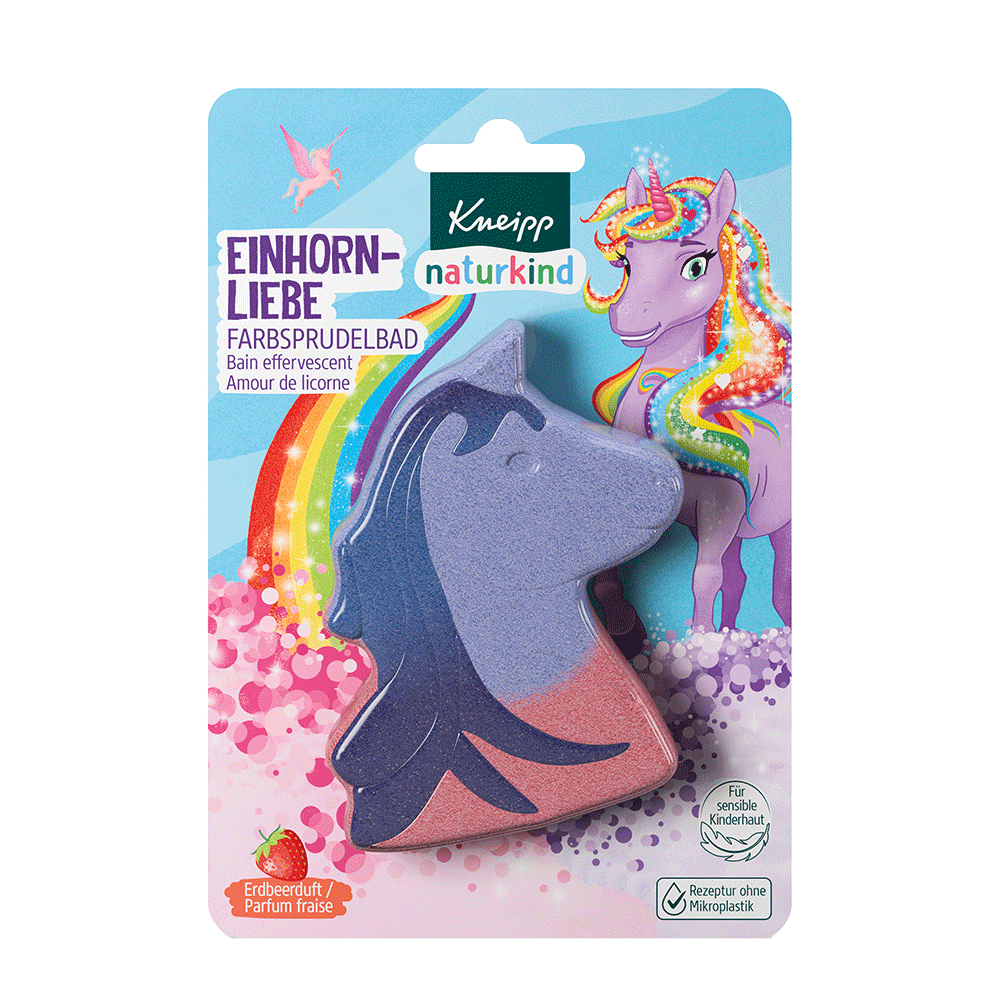 Bild: Kneipp Naturkind Farbsprudelbad Einhornliebe