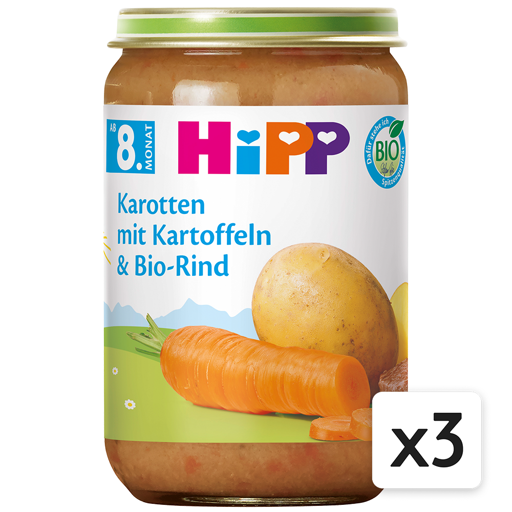 Bild: HiPP Kartoffel Gemüse mit Bio Rind
