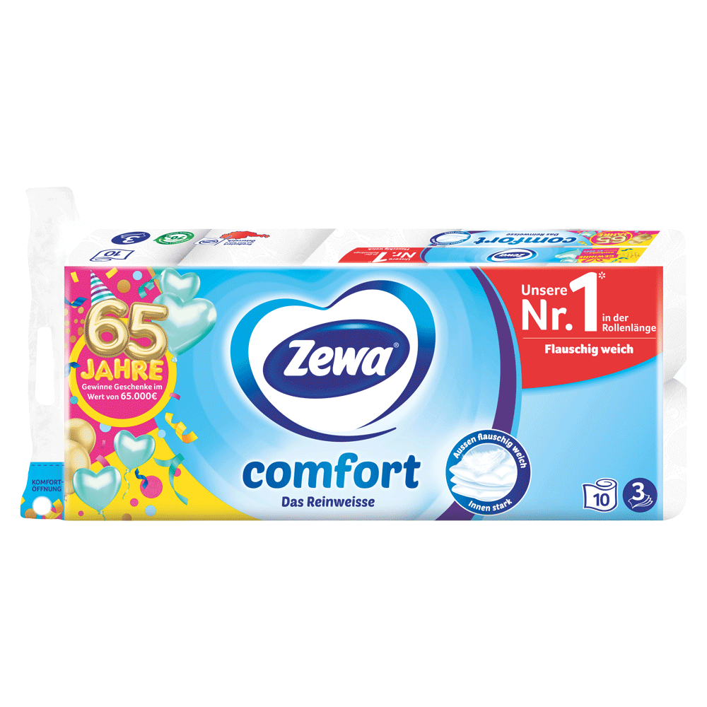 Bild: Zewa Comfort Das Reinweisse Toilettenpapier 