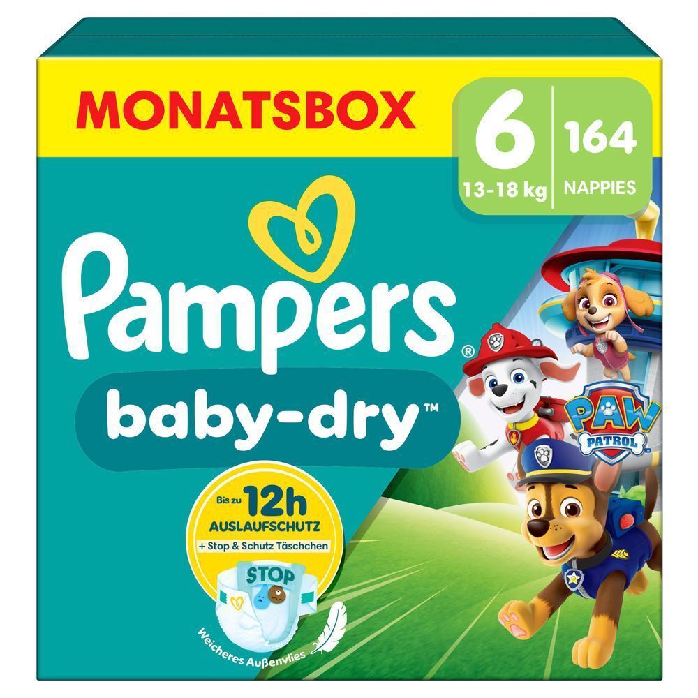 Bild: Pampers Baby-Dry Paw Patrol Edition Größe 6, 13kg-18kg, Monatsbox