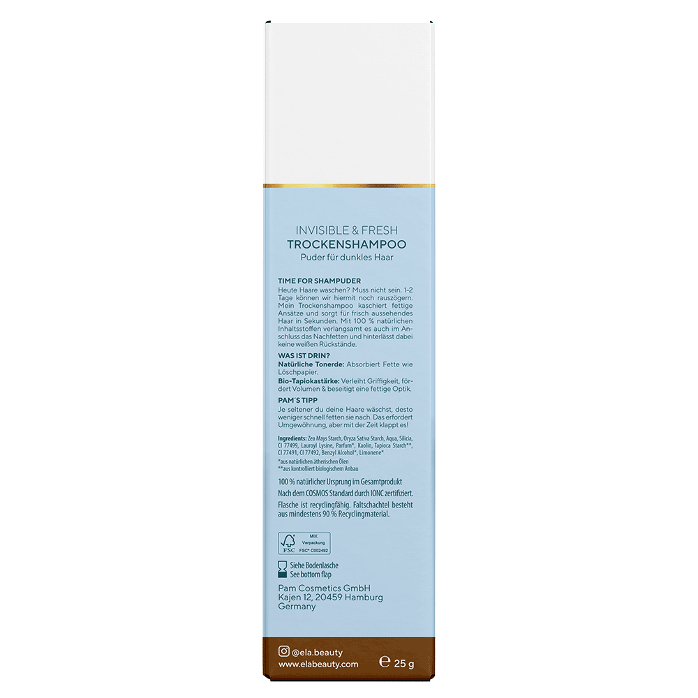 Bild: éla Natural Beauty by Pamela Reif Trockenshampoo Invisible & Fresh Dunkles Haar