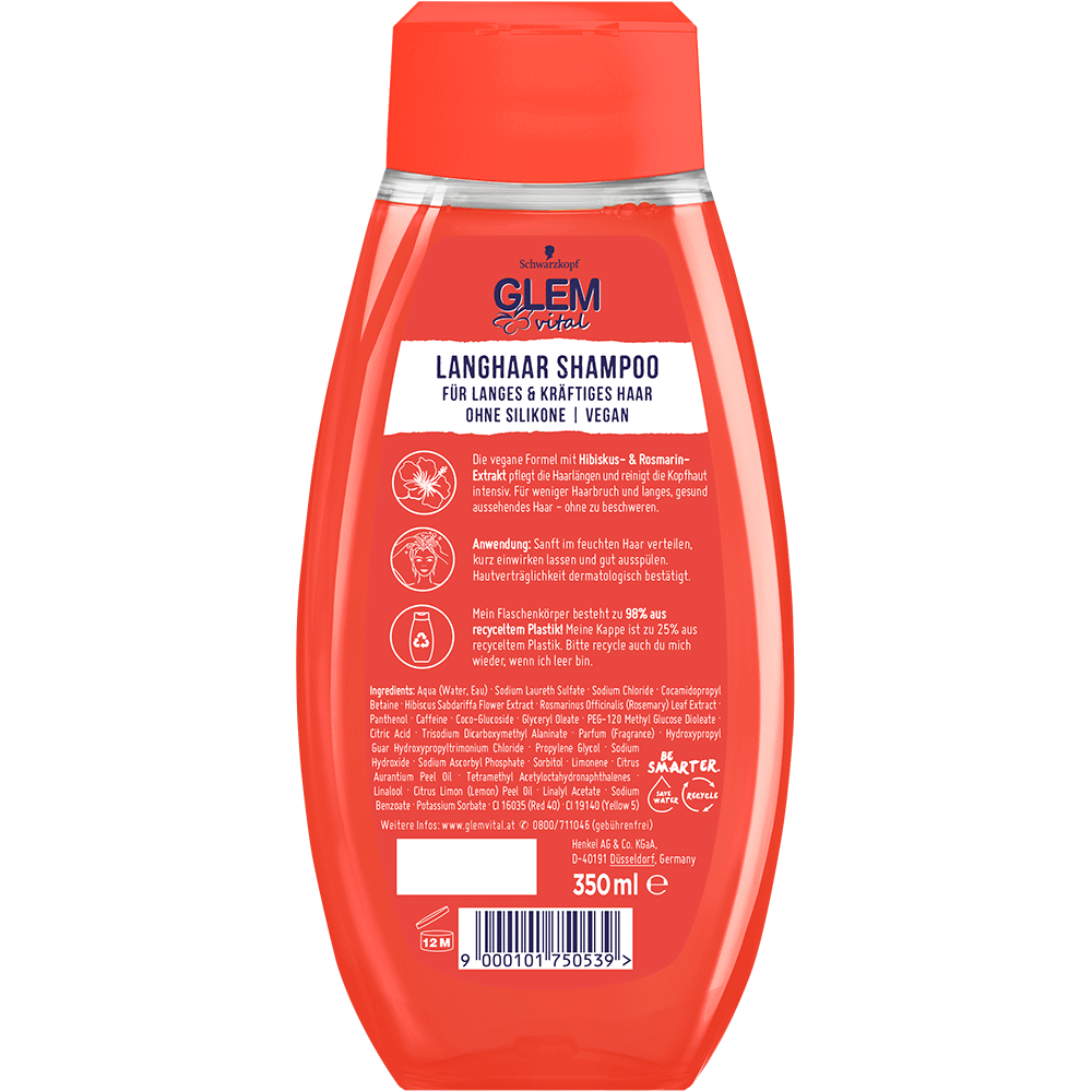 Bild: GlemVital Langhaar Shampoo Hibiskus und Rosmarin