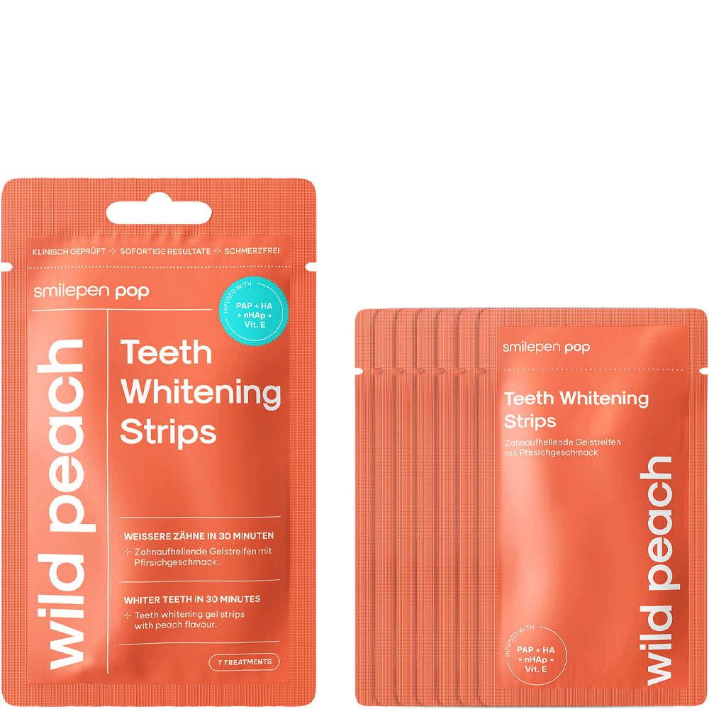 Bild: Smilepen Pop Teeth Whitening Strips Wild Peach