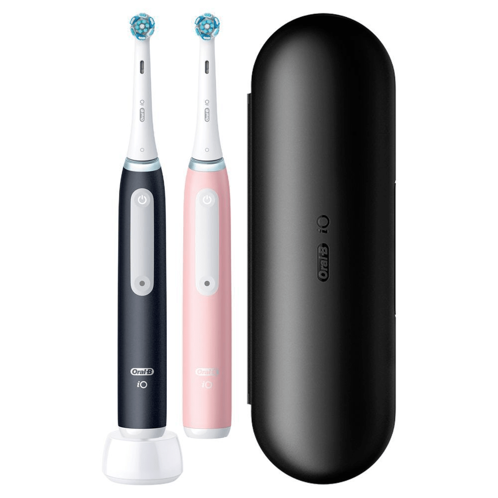 Bild: Oral-B iO Series 3 Elektrische Zahnbürste, Matt Black/Blush Pink