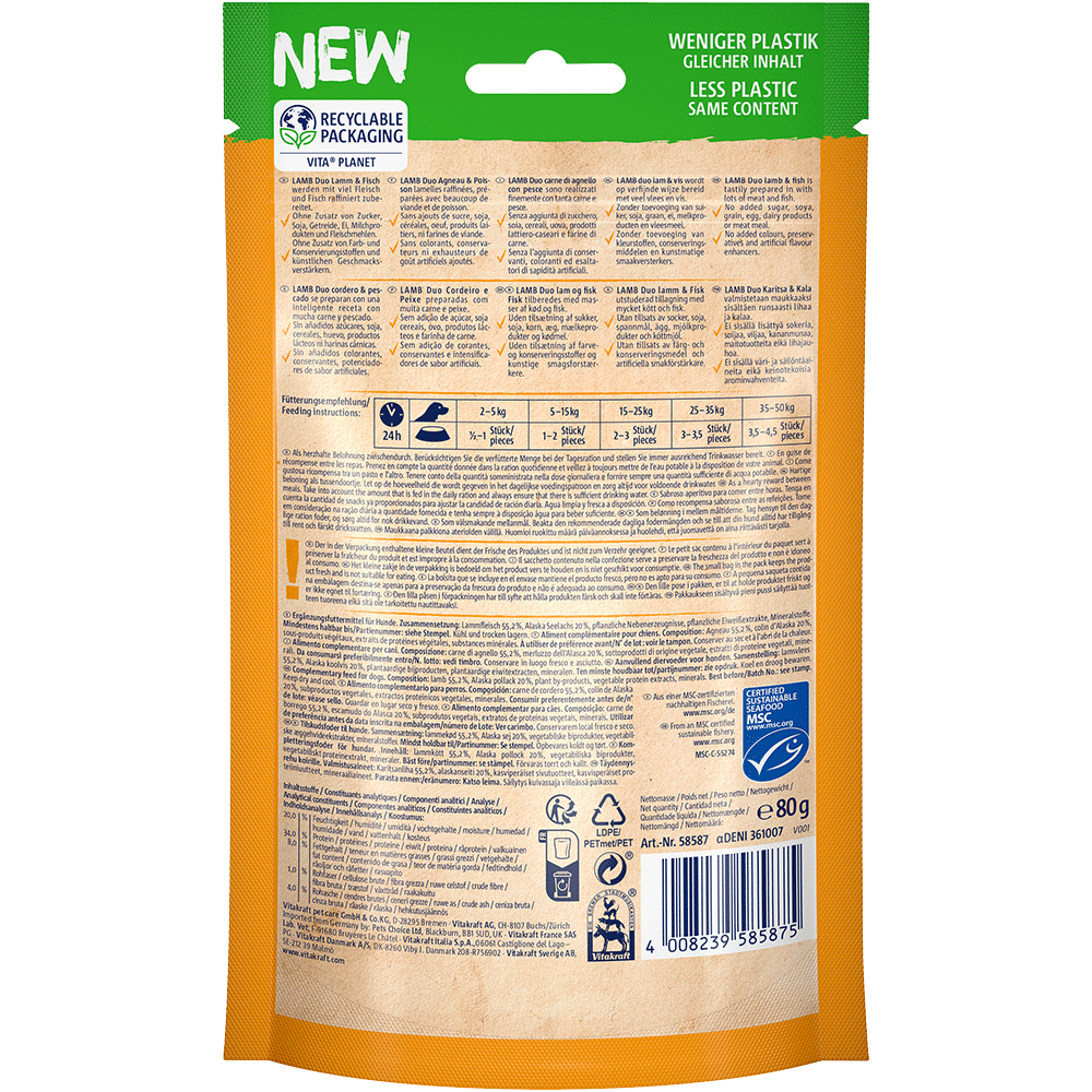 Bild: Vitakraft Pure Lamb Duo Fish Lammfleisch und Fisch