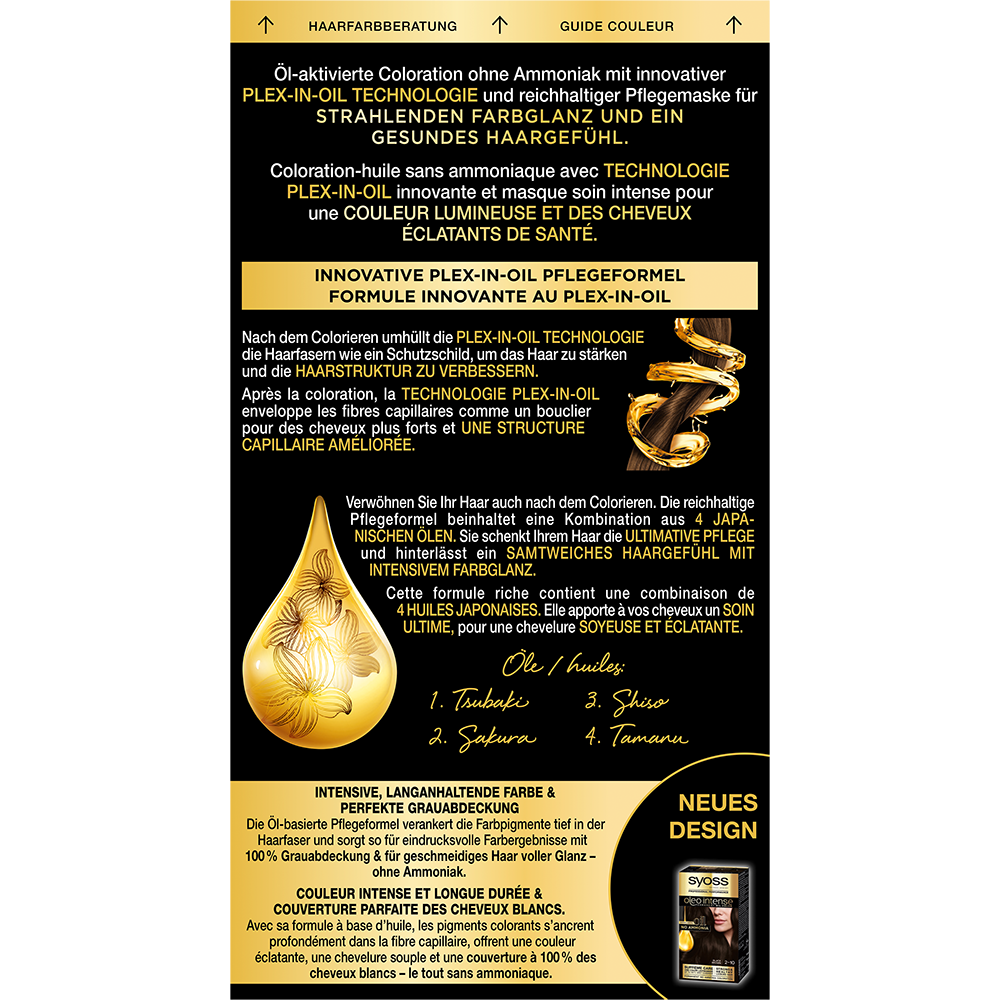 Bild: syoss oleo intense Permanente Öl Coloration Schwarzbraun