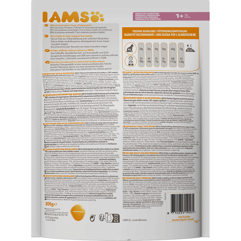 Bild: IAMS For Vitality Sensible Verdauung mit Pute