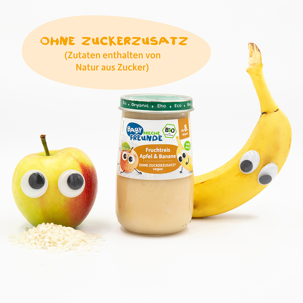 Bild: Freche Freunde Gläschen Fruchtreis Apfel und Banane