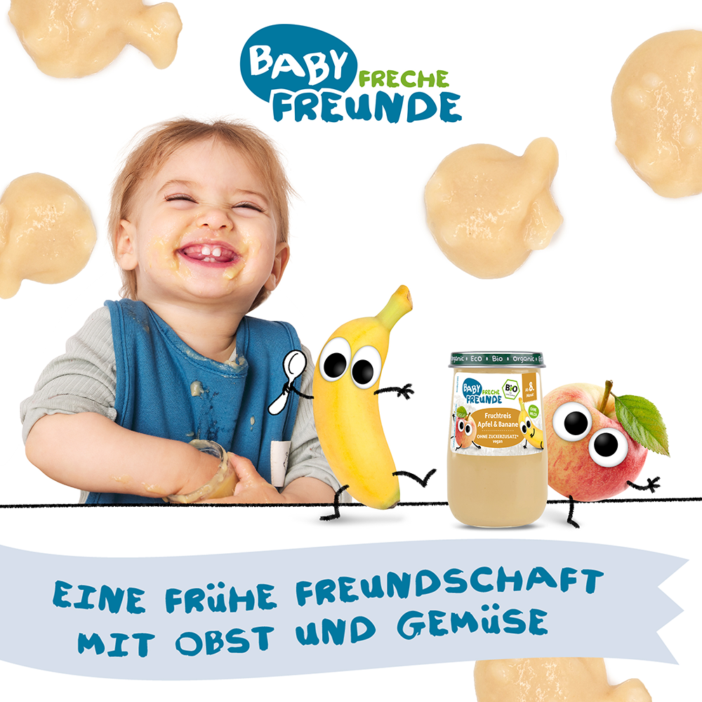 Bild: Freche Freunde Gläschen Fruchtreis Apfel und Banane
