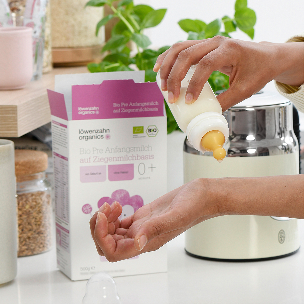 Bild: Löwenzahn organics Bio Pre Anfangsmilch auf Ziegenmilchbasis
