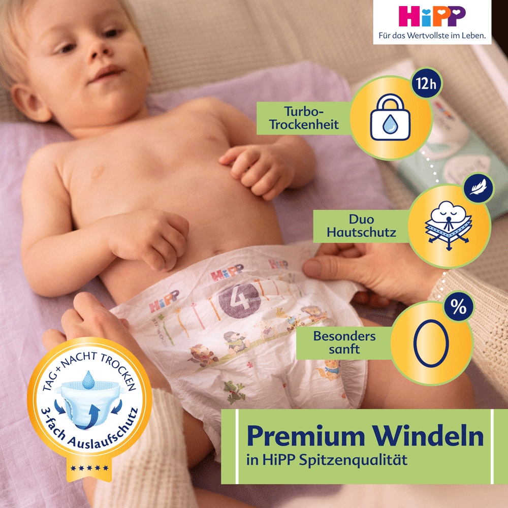 Bild: HiPP Premium Windeln Gr. 2, 4kg - 8kg 