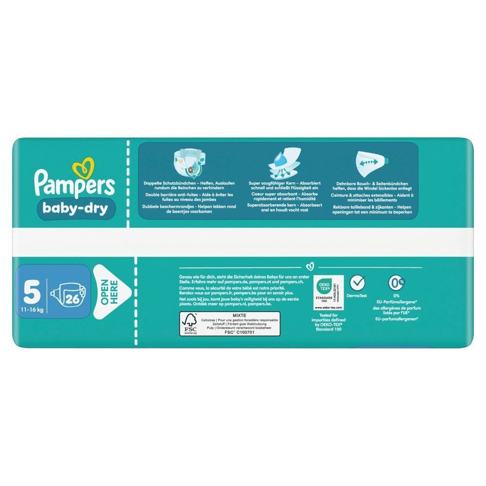 Bild: Pampers Baby-Dry Größe 5, 11kg-16kg 