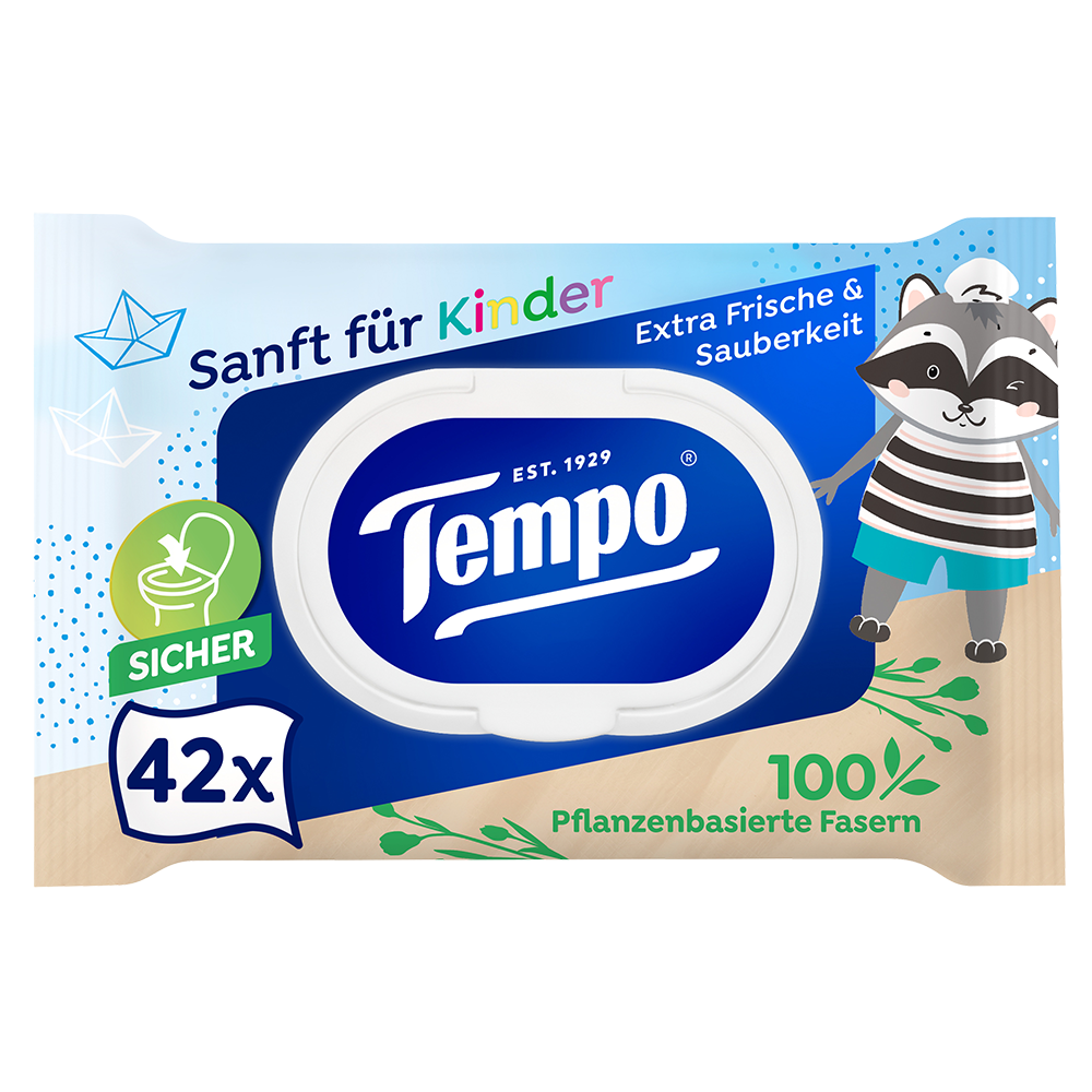 Bild: Tempo Feuchtes Toilettenpapier Sanft für Kinder 