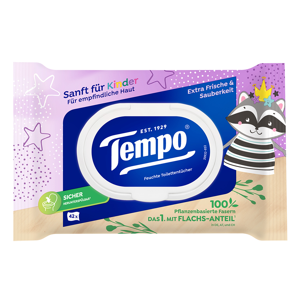 Bild: Tempo Feuchtes Toilettenpapier Sanft für Kinder 