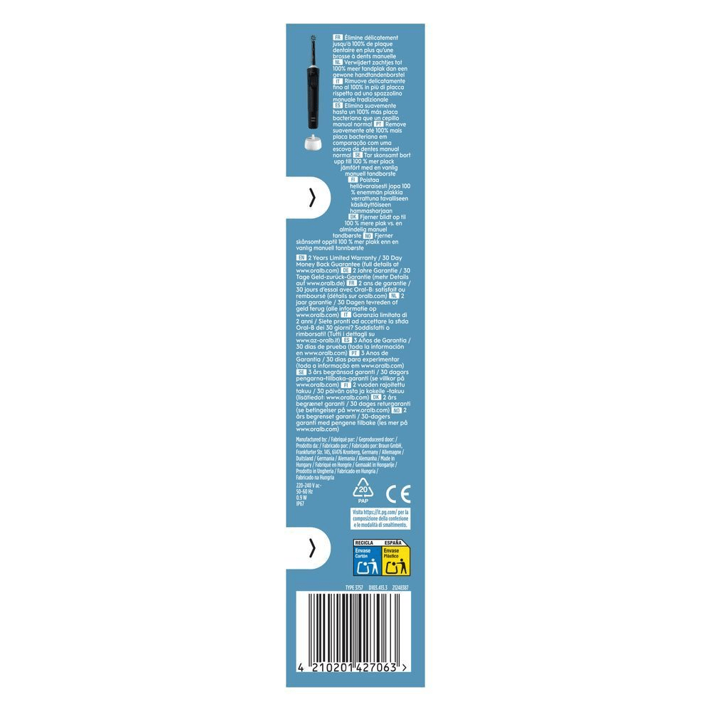 Bild: Oral-B Pro Vitality Elektrische Zahnbürste, Black