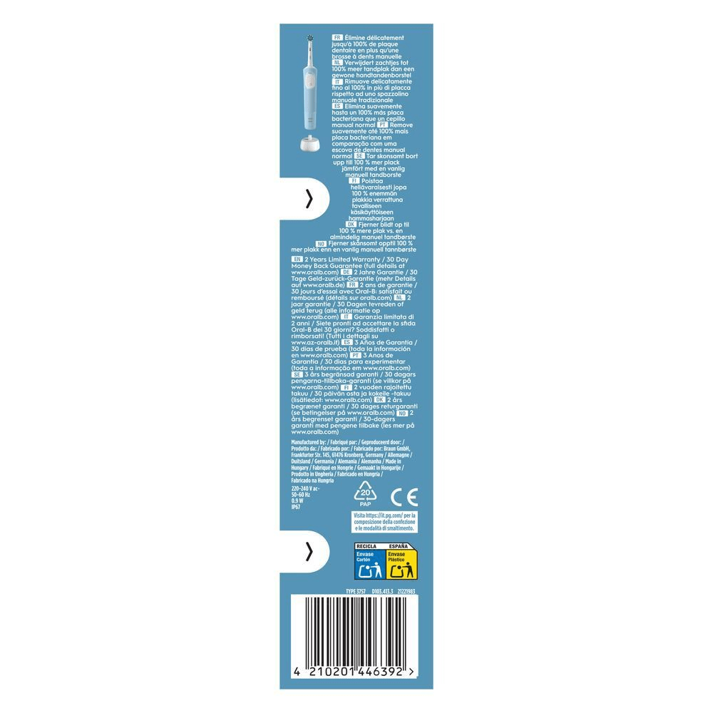 Bild: Oral-B Pro Vitality Elektrische Zahnbürste, Blue 