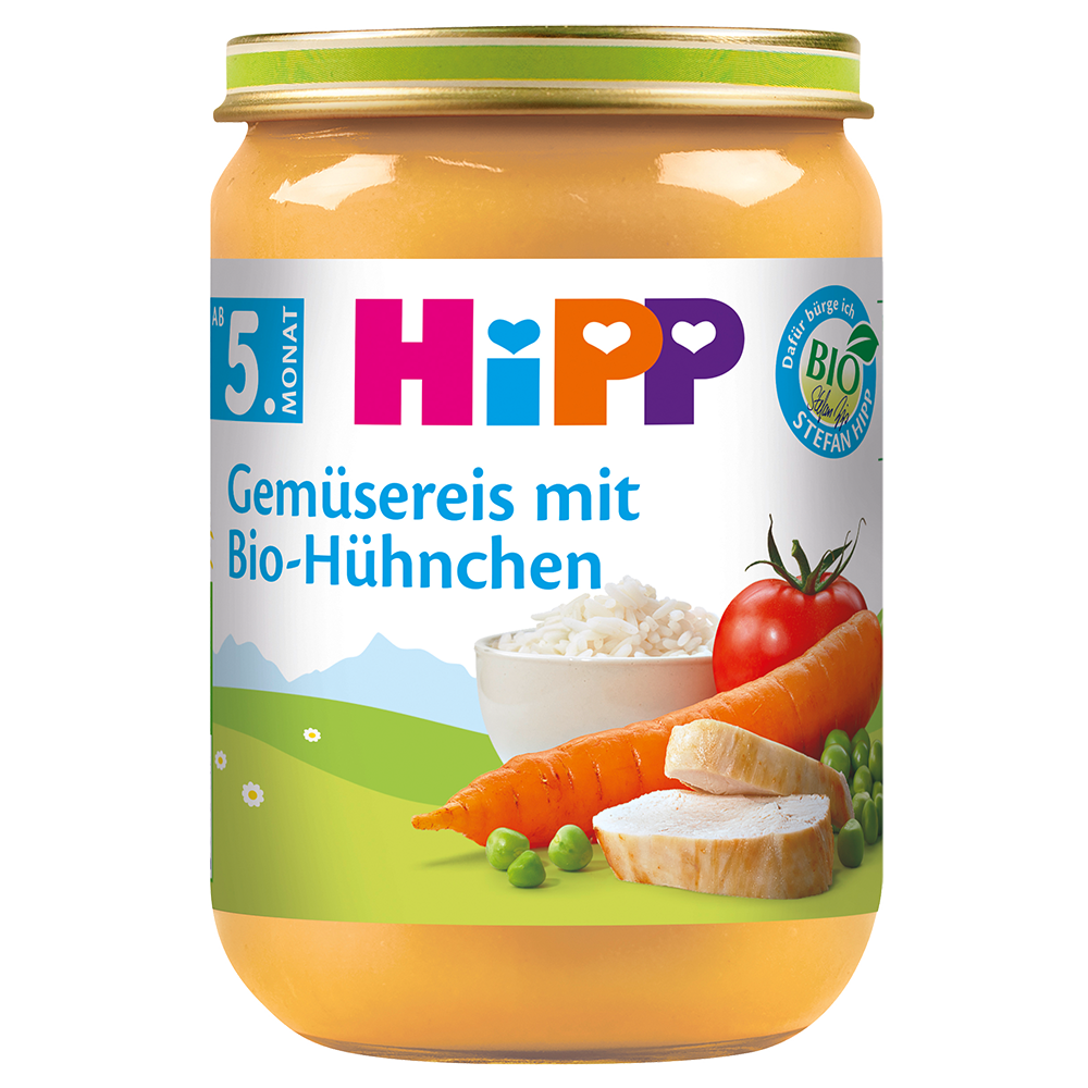 Bild: HiPP Gemüsereis mit Bio-Hühnchen 