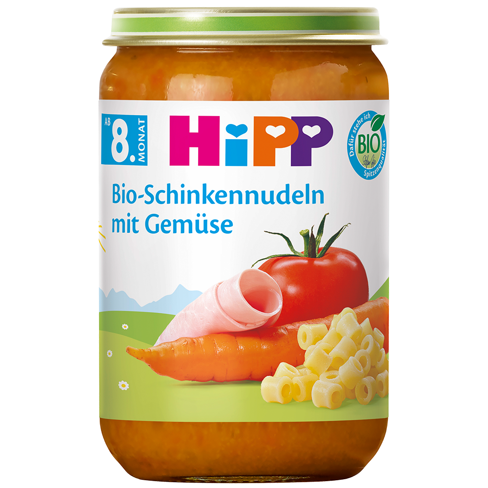 Bild: HiPP Bio Schinkennudeln mit Gemüse 