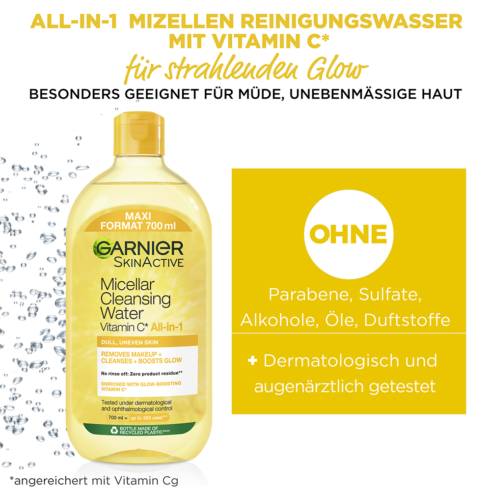 Bild: GARNIER SKIN ACTIVE SkinActive Micellar Cleansing Water Vitamin C 