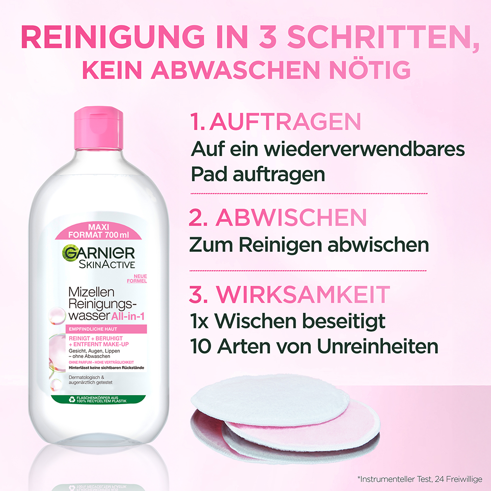 Bild: GARNIER SKIN ACTIVE SkinActive Mizellen Reinigungswasser 