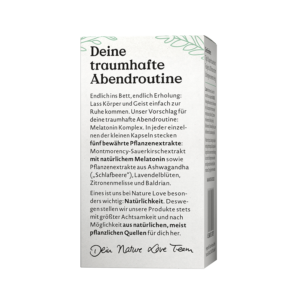 Bild: NATURE LOVE Melatonin Komplex 