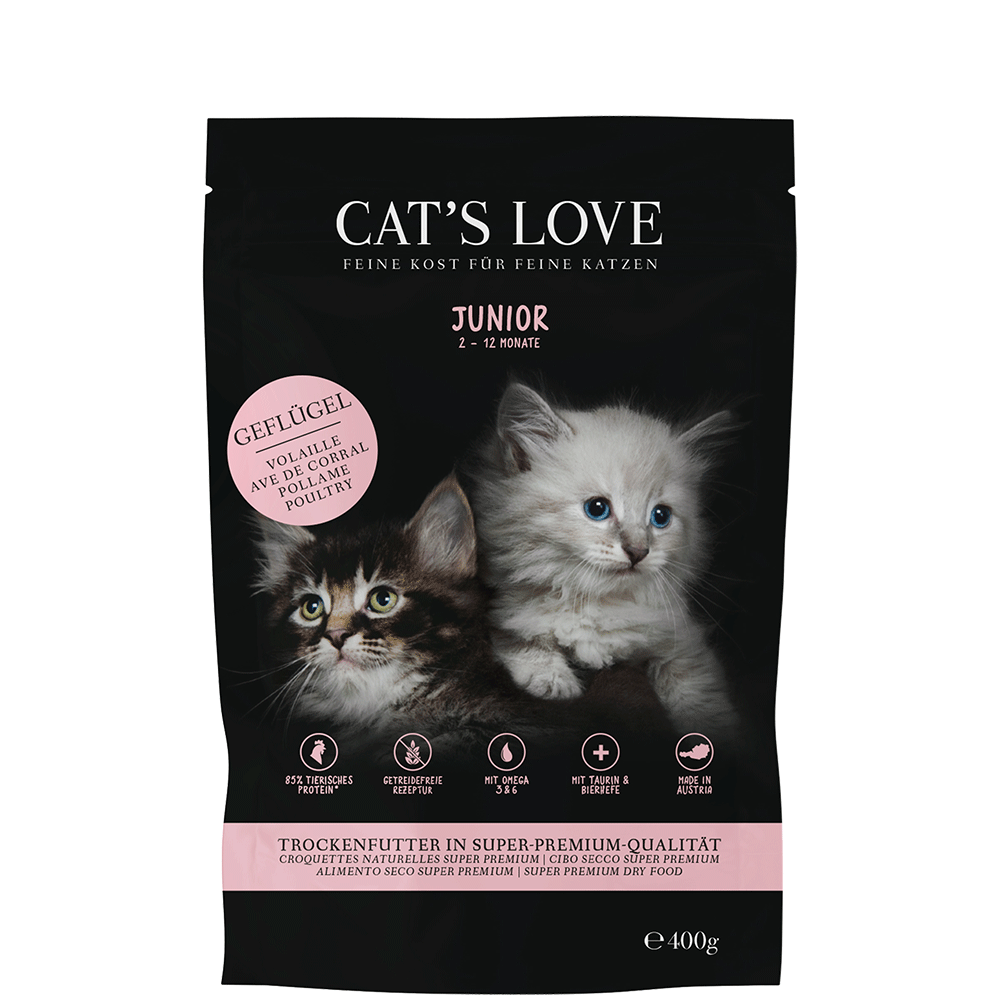 Bild: CAT'S LOVE Junior Trockenfutter Geflügel